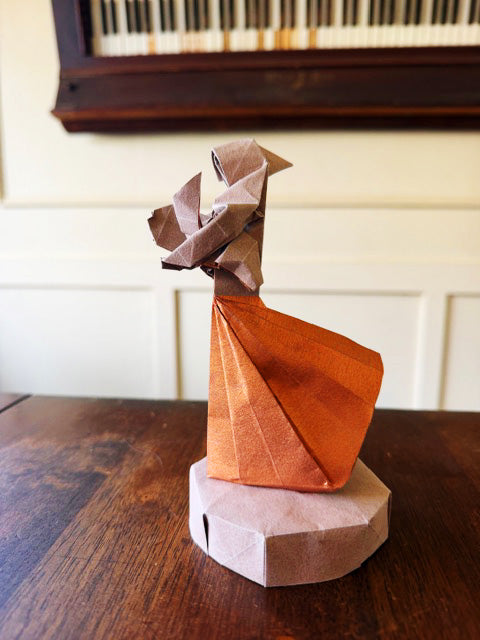 Mother and Child Origami Sculpture in Case – Handmade Mother’s Day Gift, Paper Art Statuette by London Timothy
